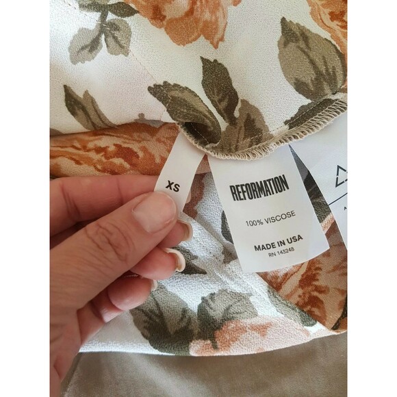 Reformation Womens Blouse XS Floral Cottagecore Cottage Bohemian Boho Romantic - Picture 11 of 15